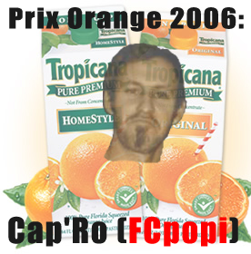 PRIX ORANGE : CAP RO